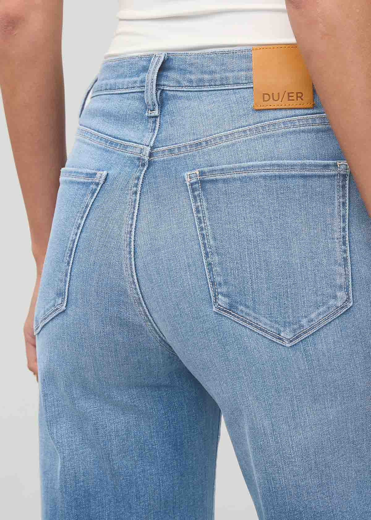 women's vintage seaside high rise straight wide leg jeans back waist band detail