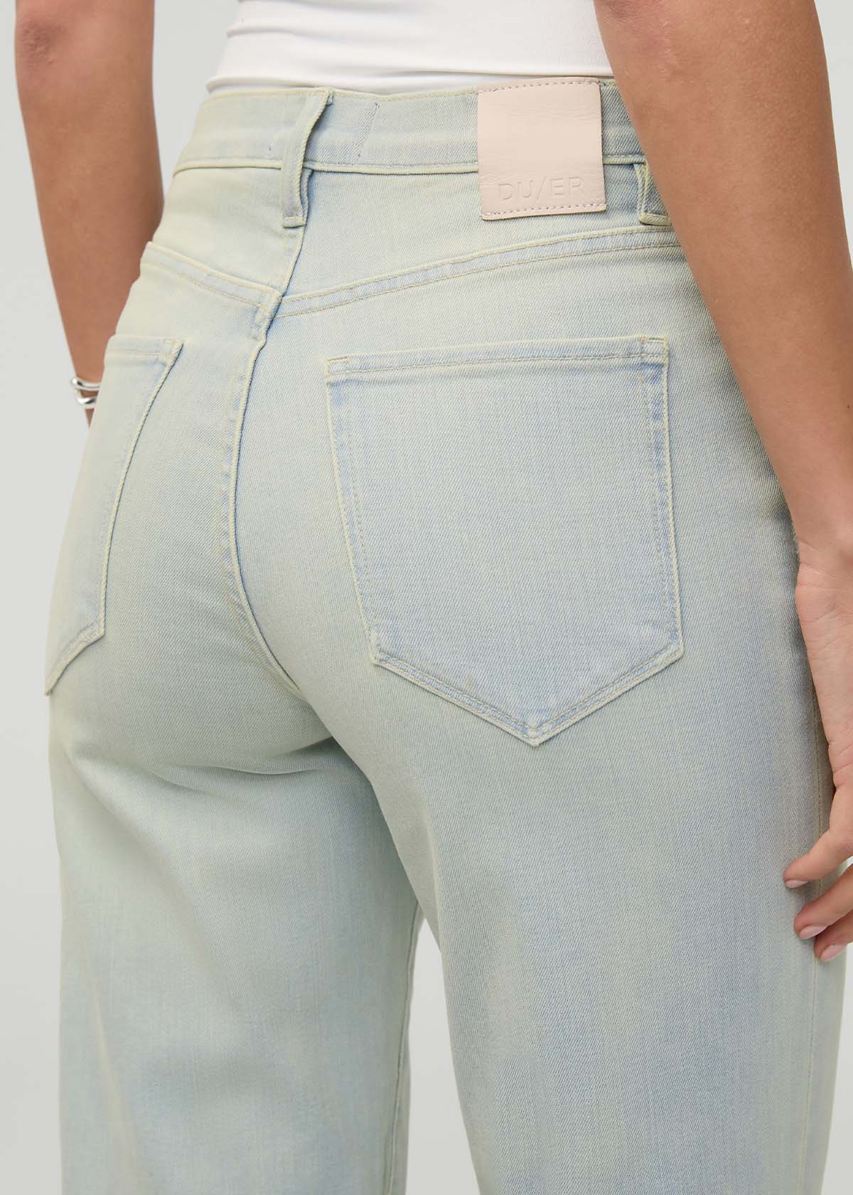 Women's Moonstone High Rise Straight Jeans Back Pocket