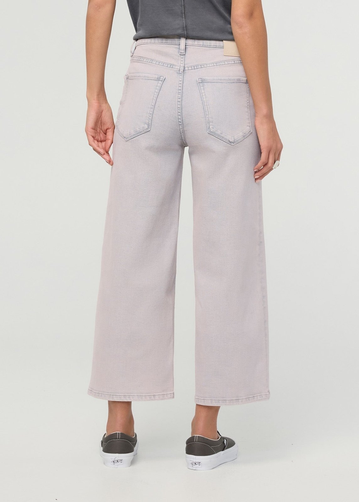 Women's Quartz Fade High Rise Wide Leg Crop Jeans back