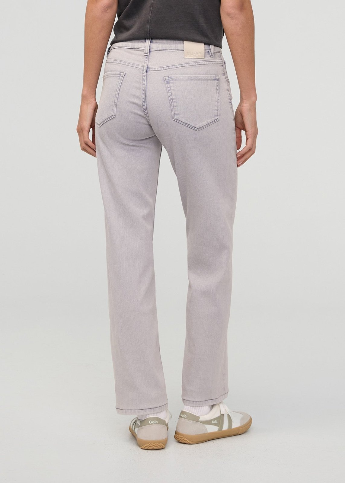 Women's Quartz Fade Mid Rise Straight Stretch Jeans back