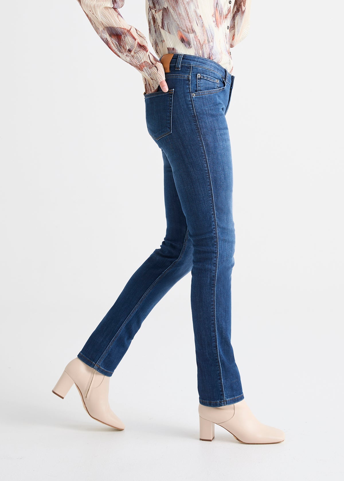 Slim straight stretch hot sale jeans