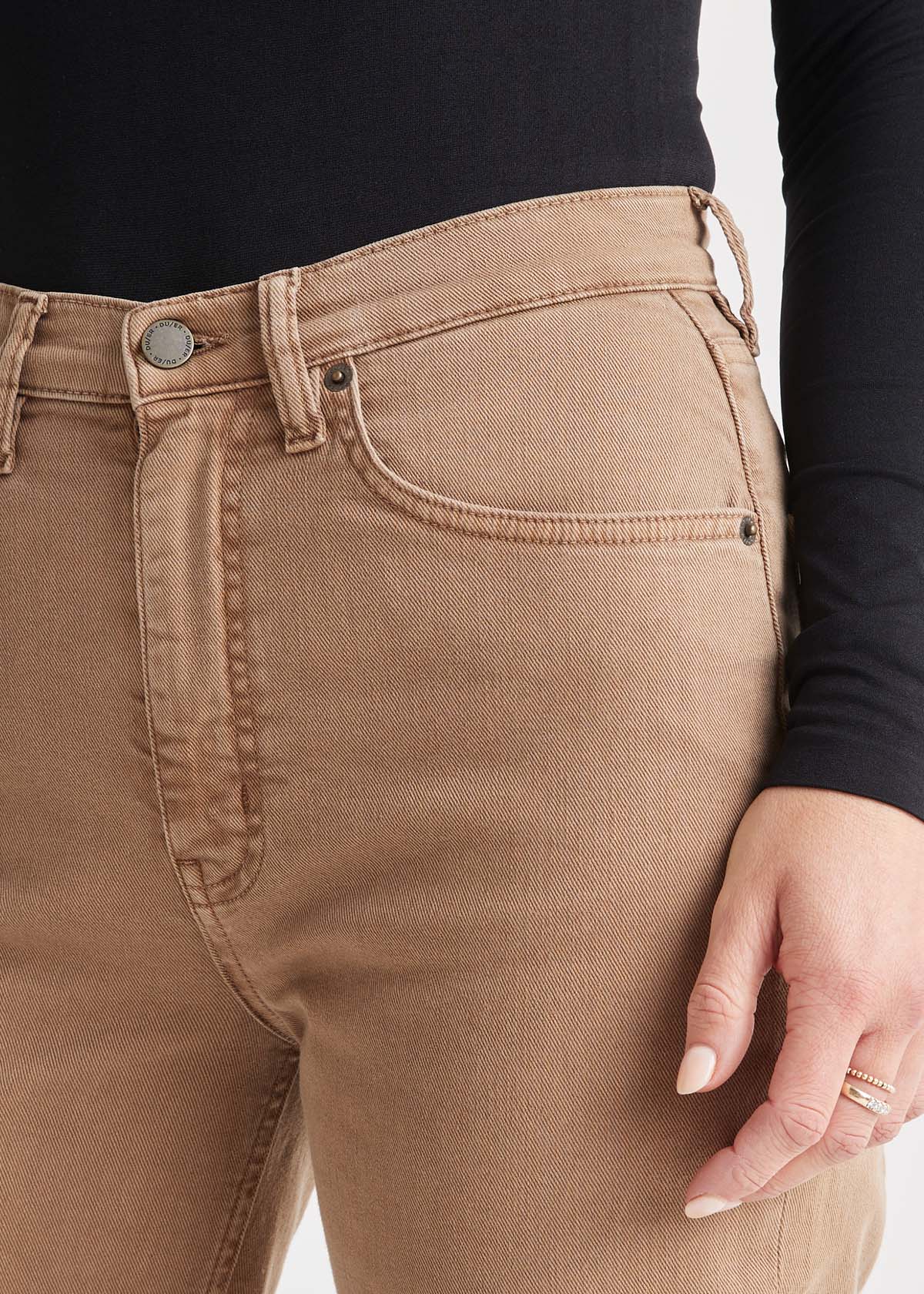 Women's Wood Smoke Coloured High Rise 90s Jean Waist Detail