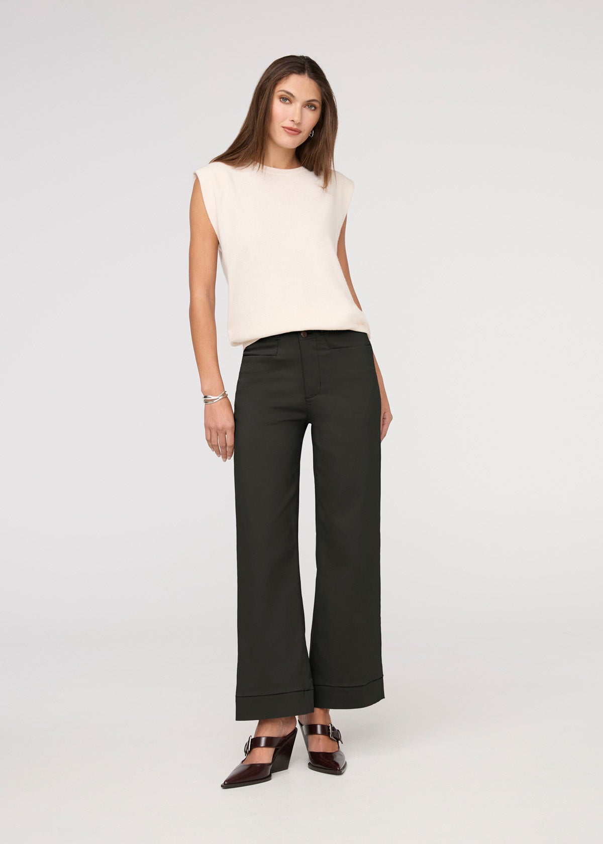 Women's Evergreen High Rise Wide-Leg Trouser full body