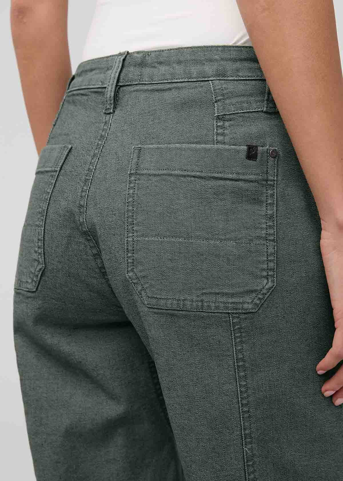 Women's Black Spruce Stretch Canvas Utility Pants back waistband detail