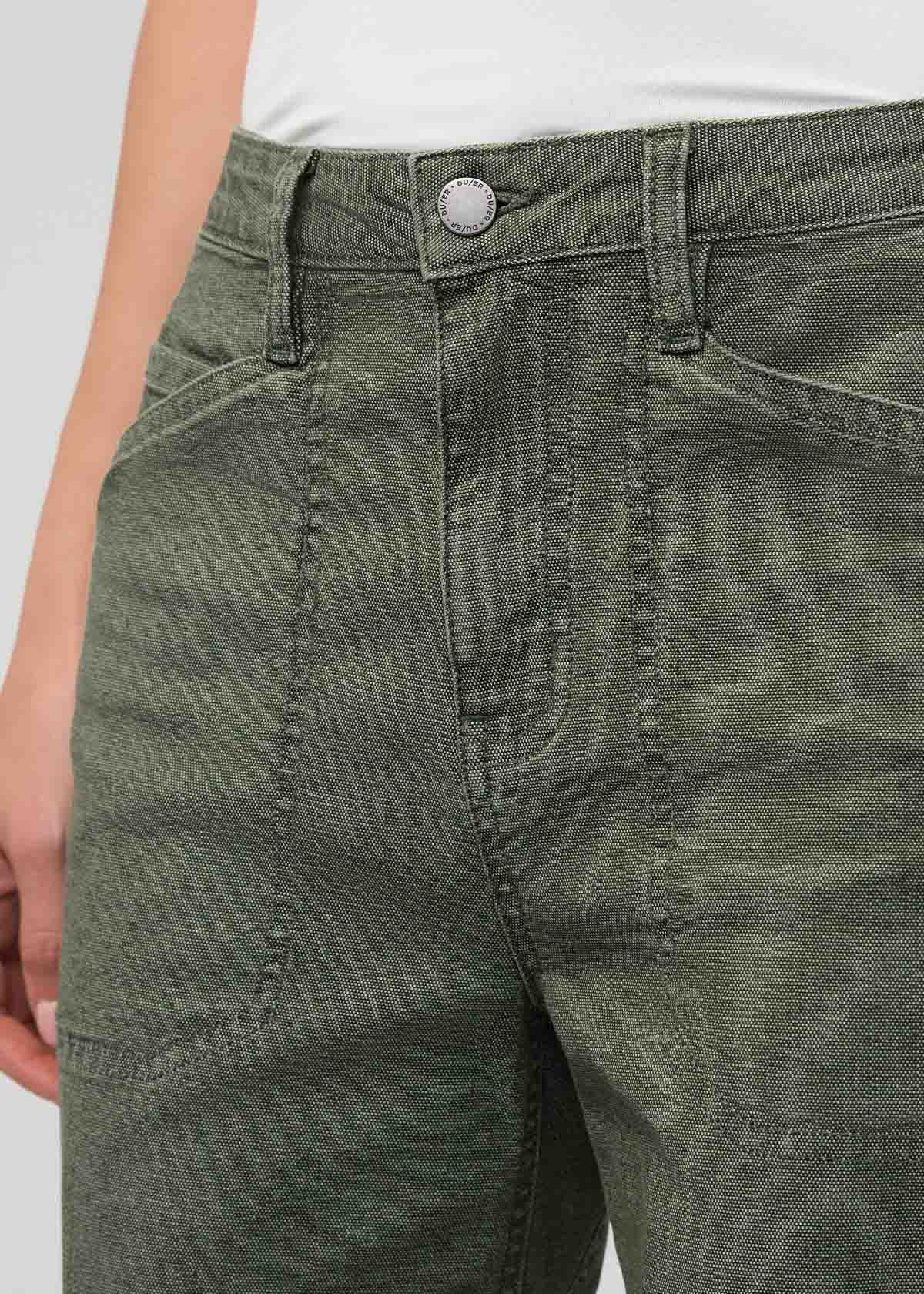 Women's Black Spruce Stretch Canvas  Utility Pants front waistband detail