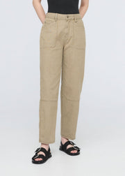 Women's Stretch Canvas Tan Utility Pants front