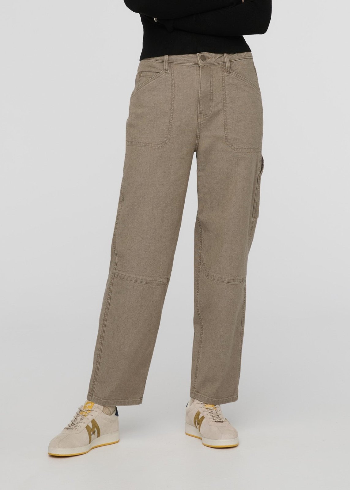 womens stretch canvas teak utility pants front