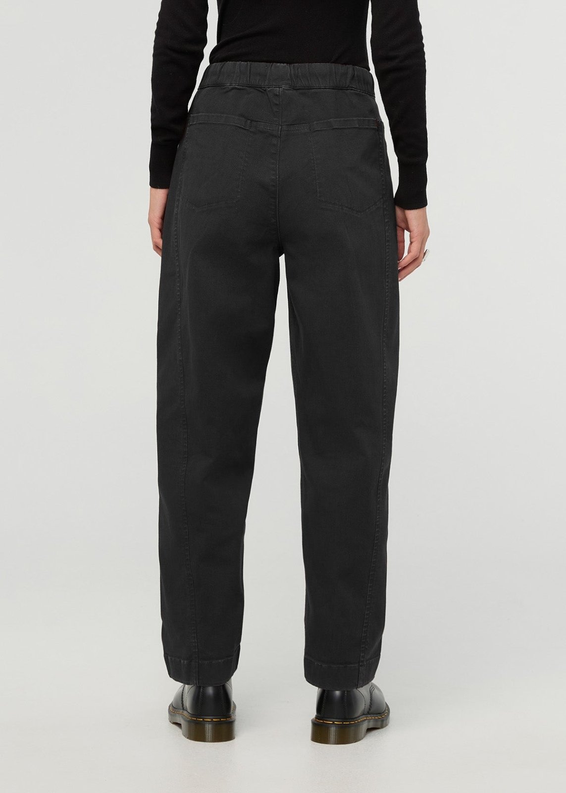 Women's Black Barrel Pull On Pant back