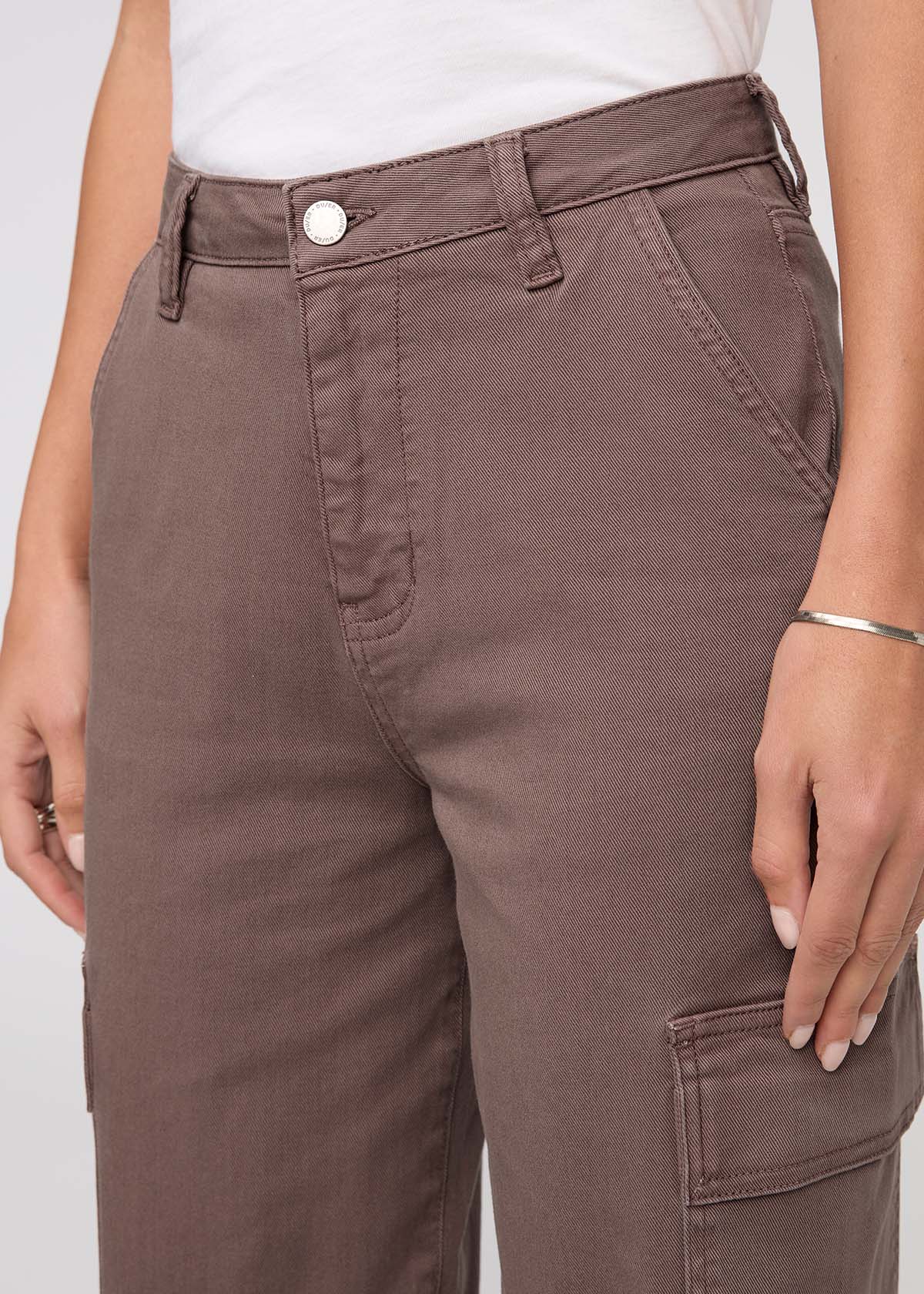 Women's Claystone Twill Cargo Pants Waist Detail