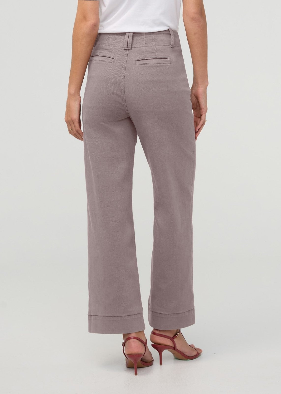 Women's Hazy Mauve High Rise Trouser Back