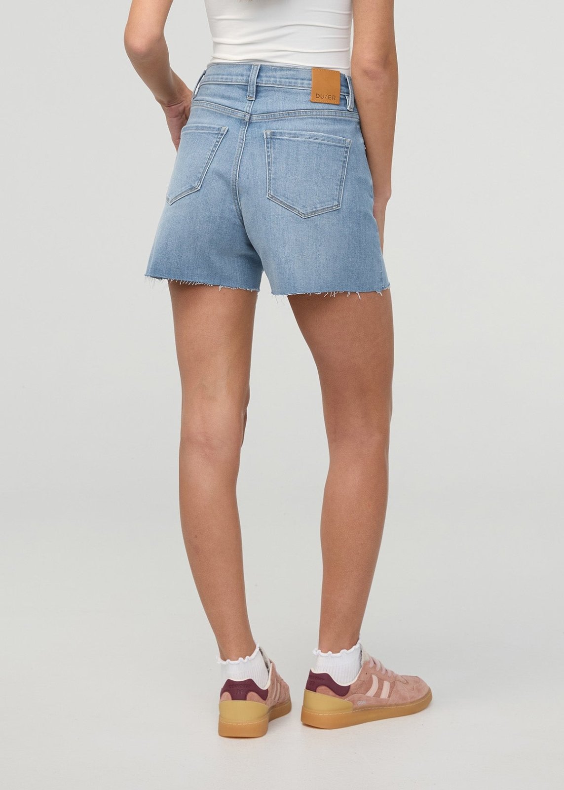 Women's Vintage Seaside High Rise Denim Shorts Back