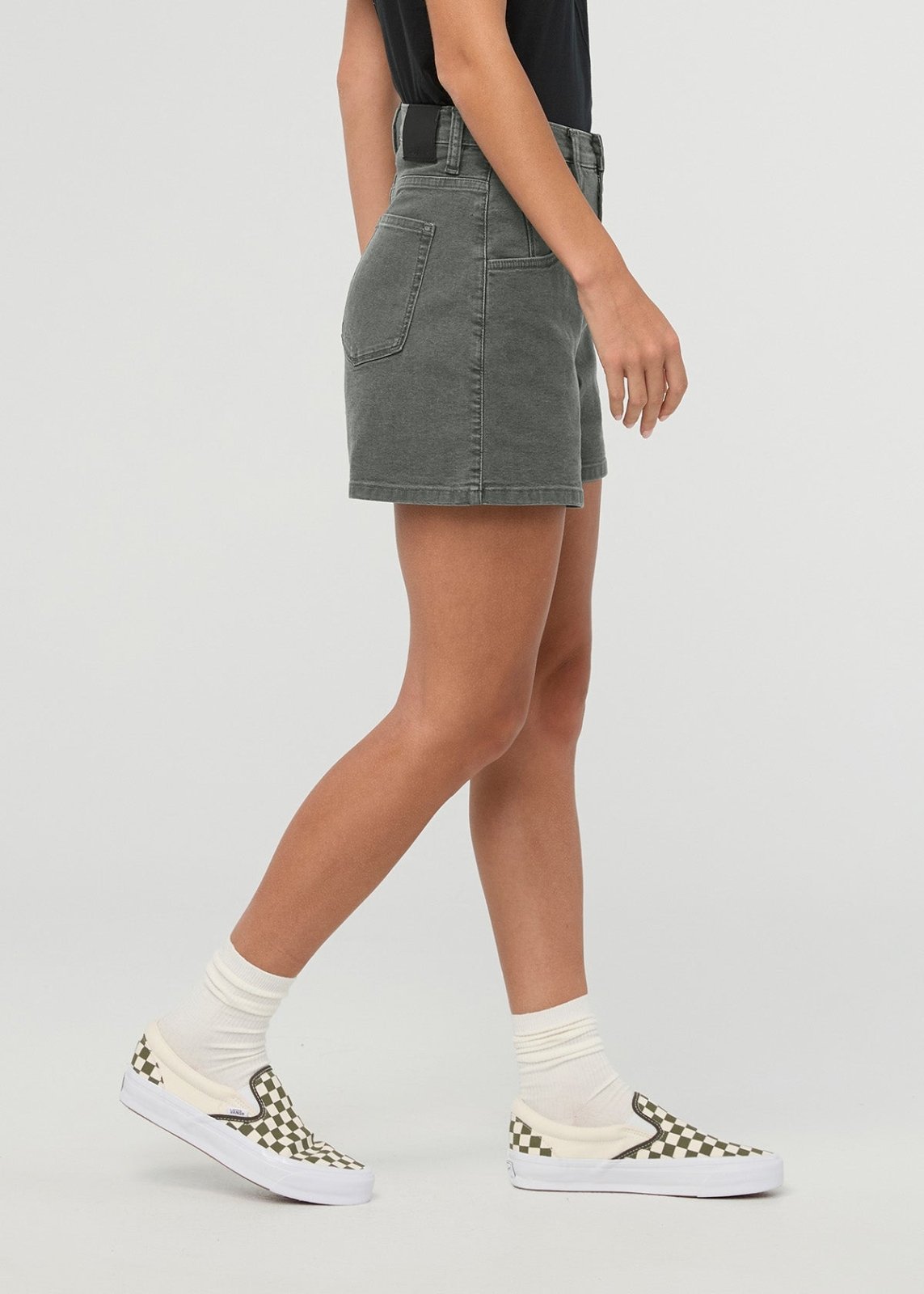Women's Stretch Canvas Thyme High Rise Relaxed Short side