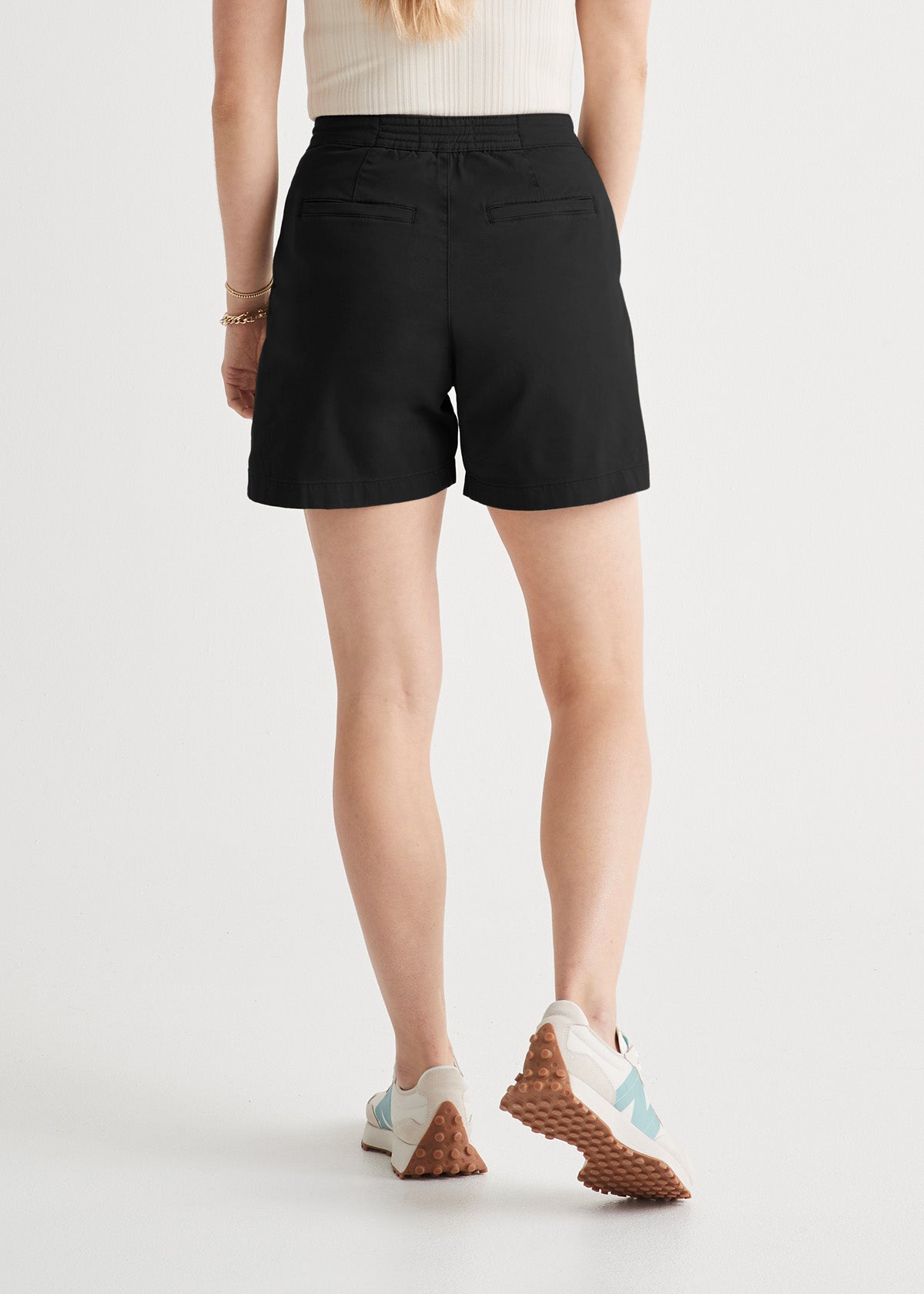 Women's Black Live Free Pleated Short Back
