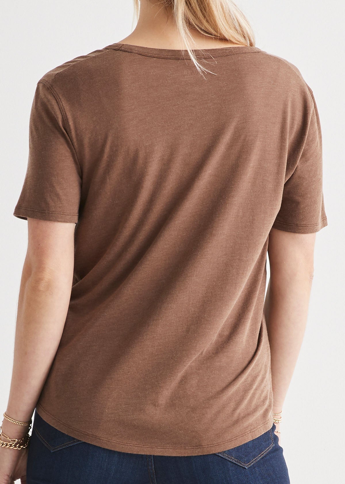 The Only Tee V Neck Mocha