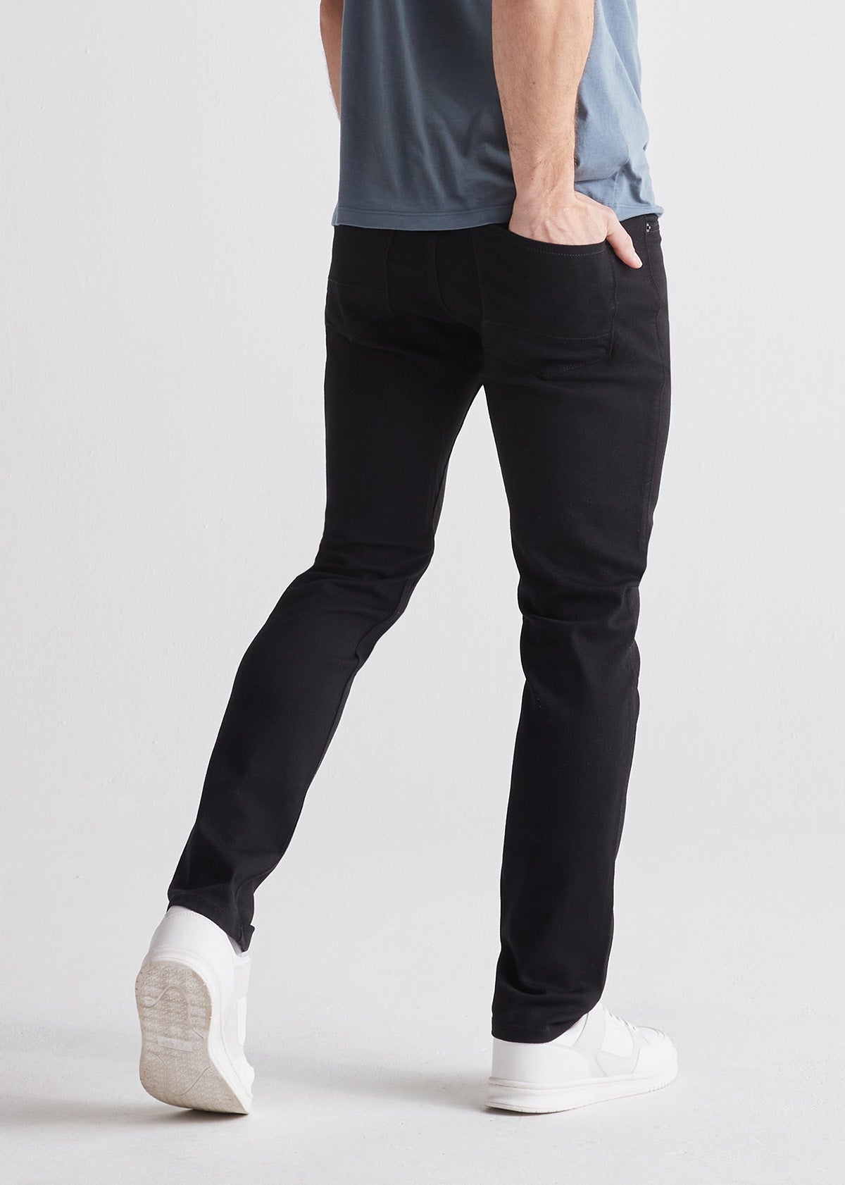 Black cheap fitted jeans