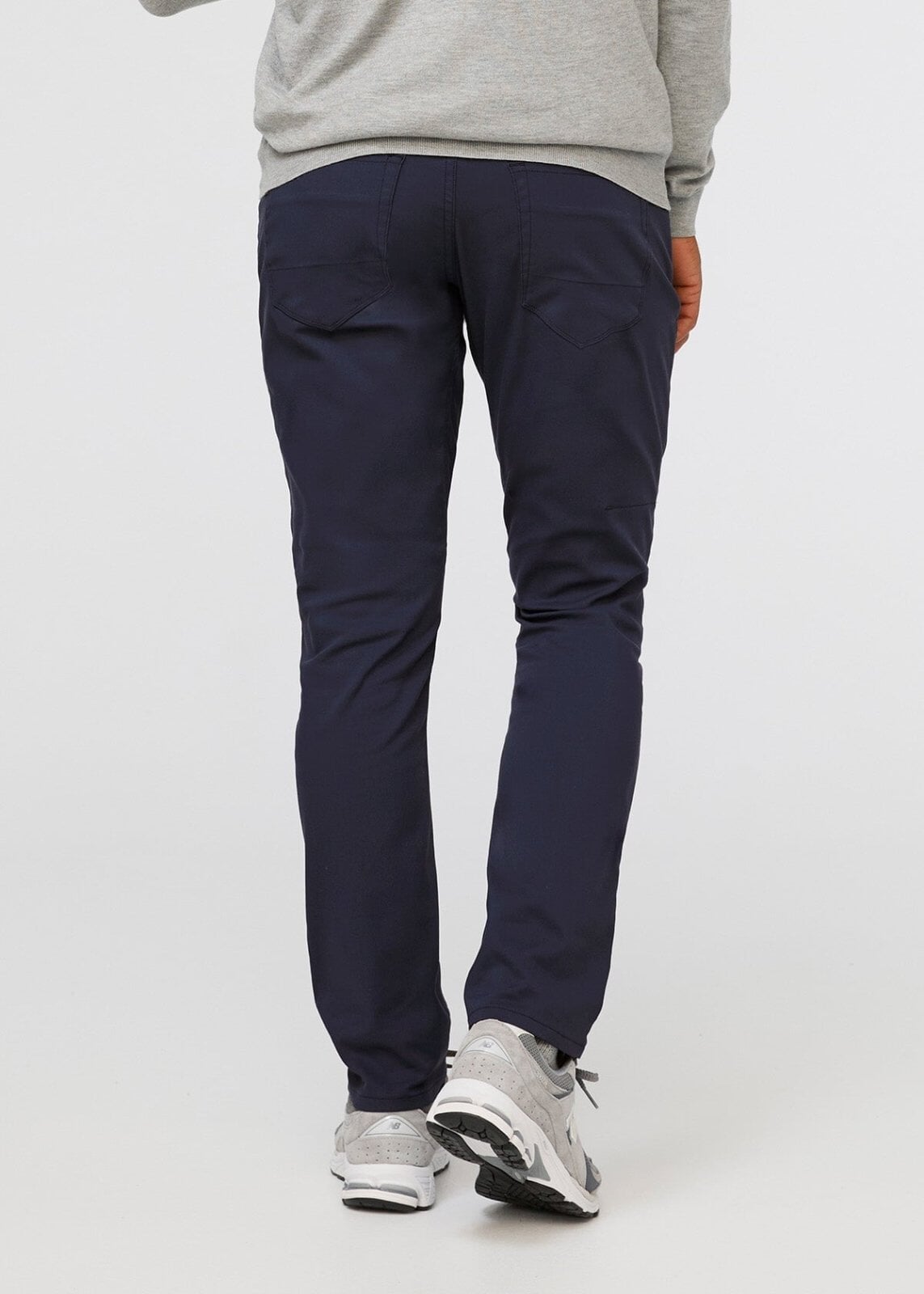 mens navy relaxed fit stretch pant back