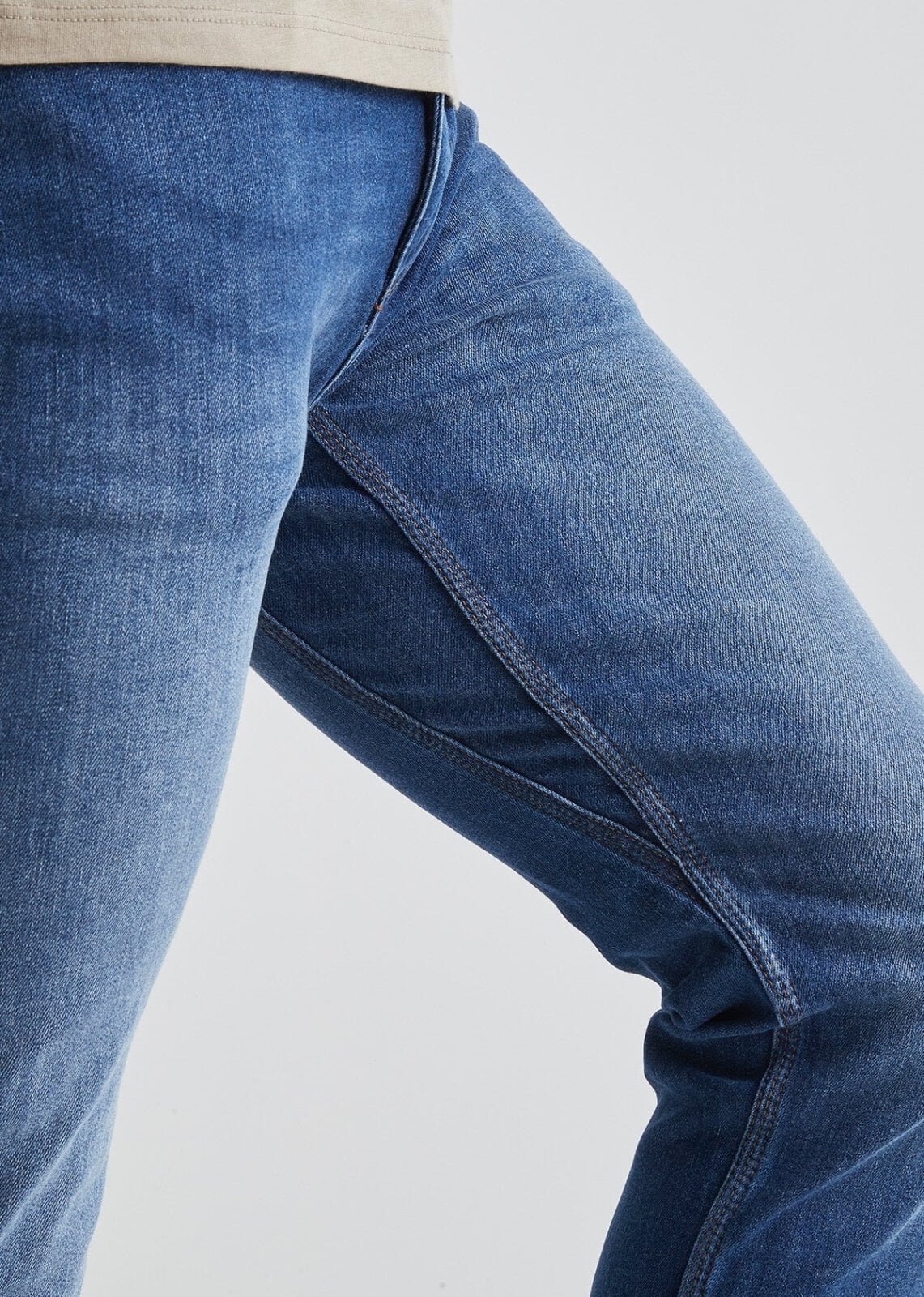 Men's Pink Slim Fit Stretch Jeans Destroyed Fold Denim Pants