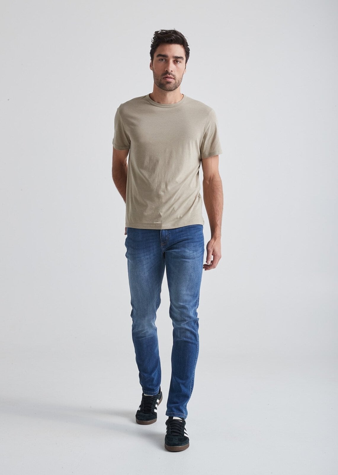 Dark Navy Blue Denim Ankle Length Stretchable Men's Jeans