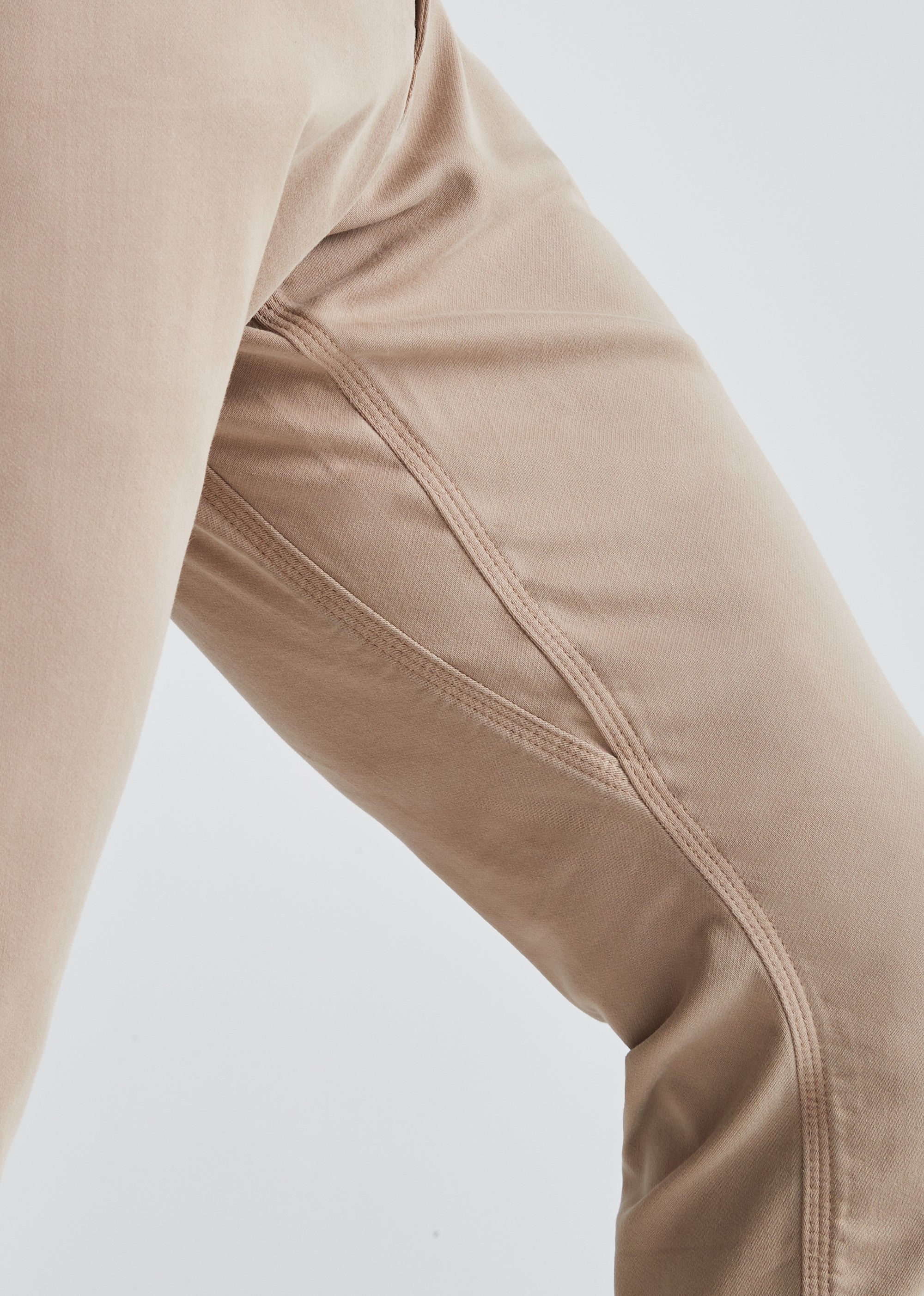 Men's Light Khaki Relaxed Fit Dress Sweatpant Gusset Detail