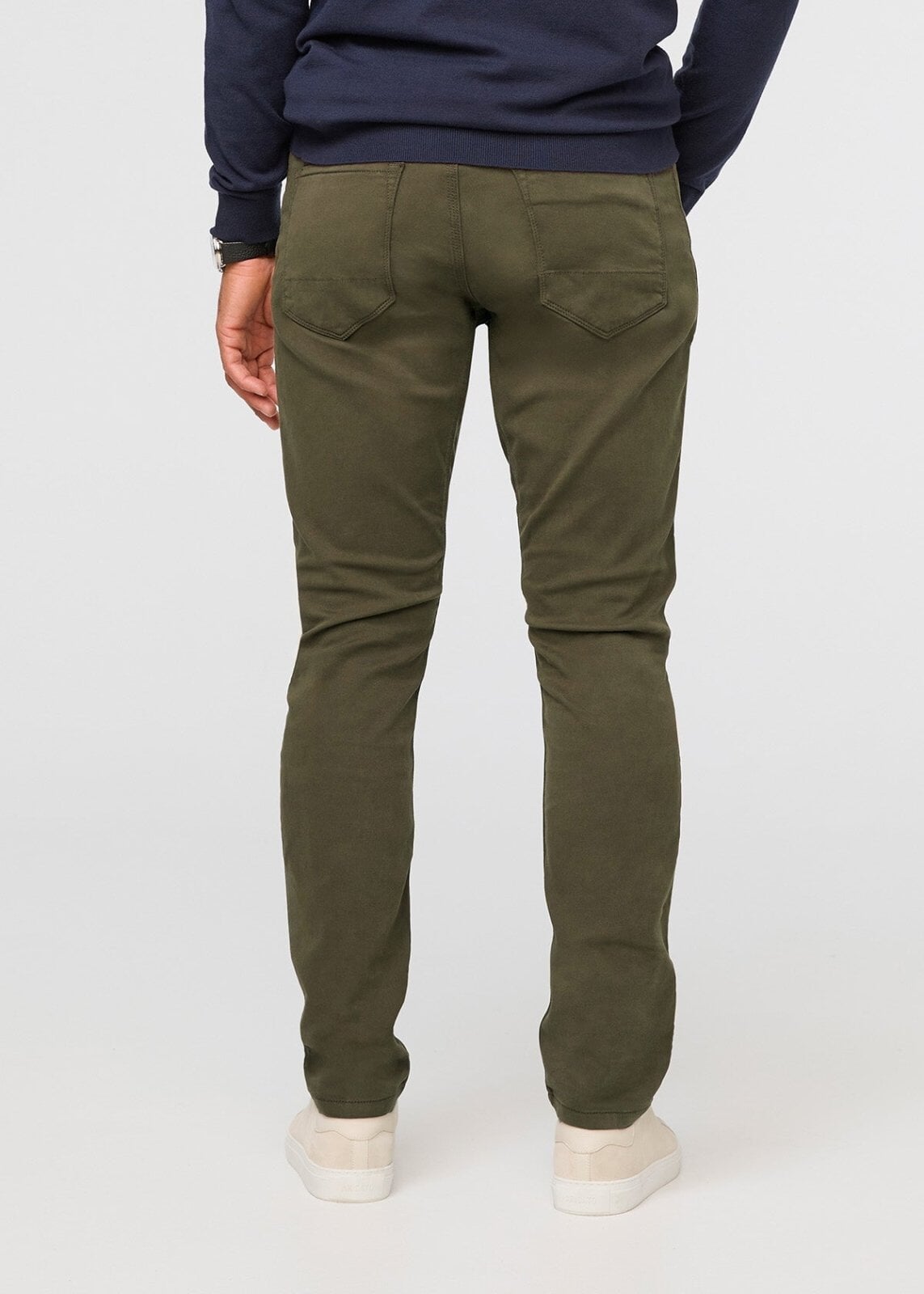 man wearing a army green Relaxed Fit Sweatpant back
