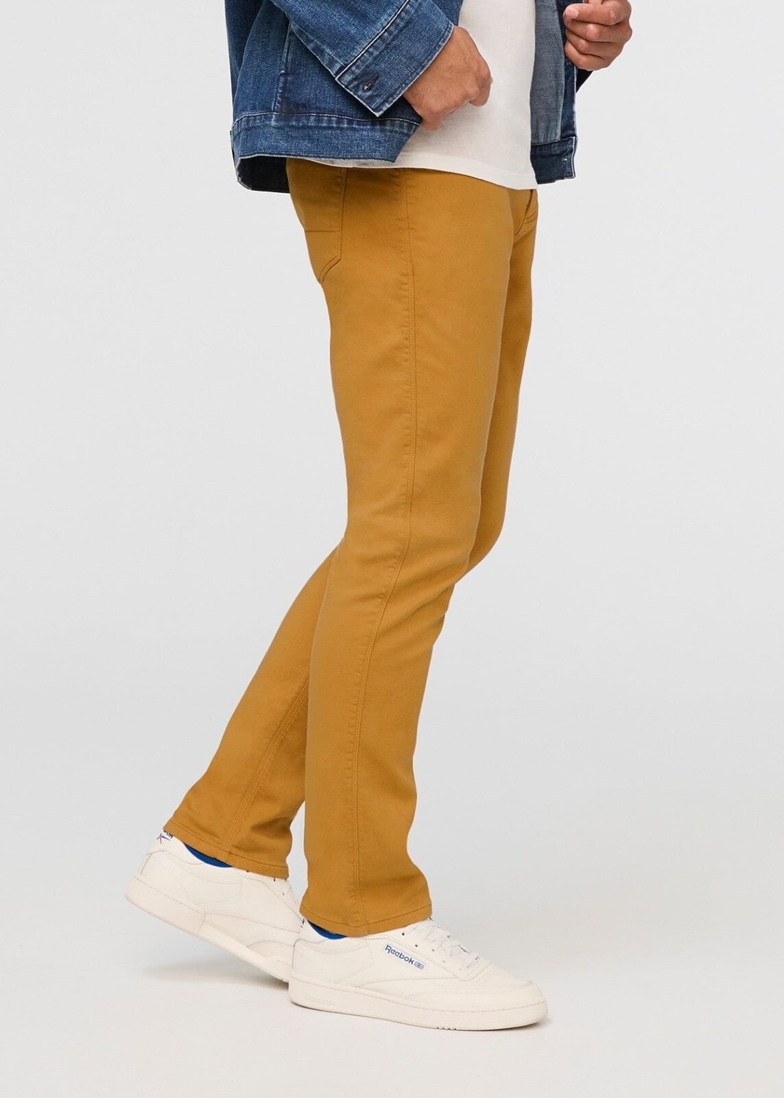mens mustard relaxed fit dress sweatpant side