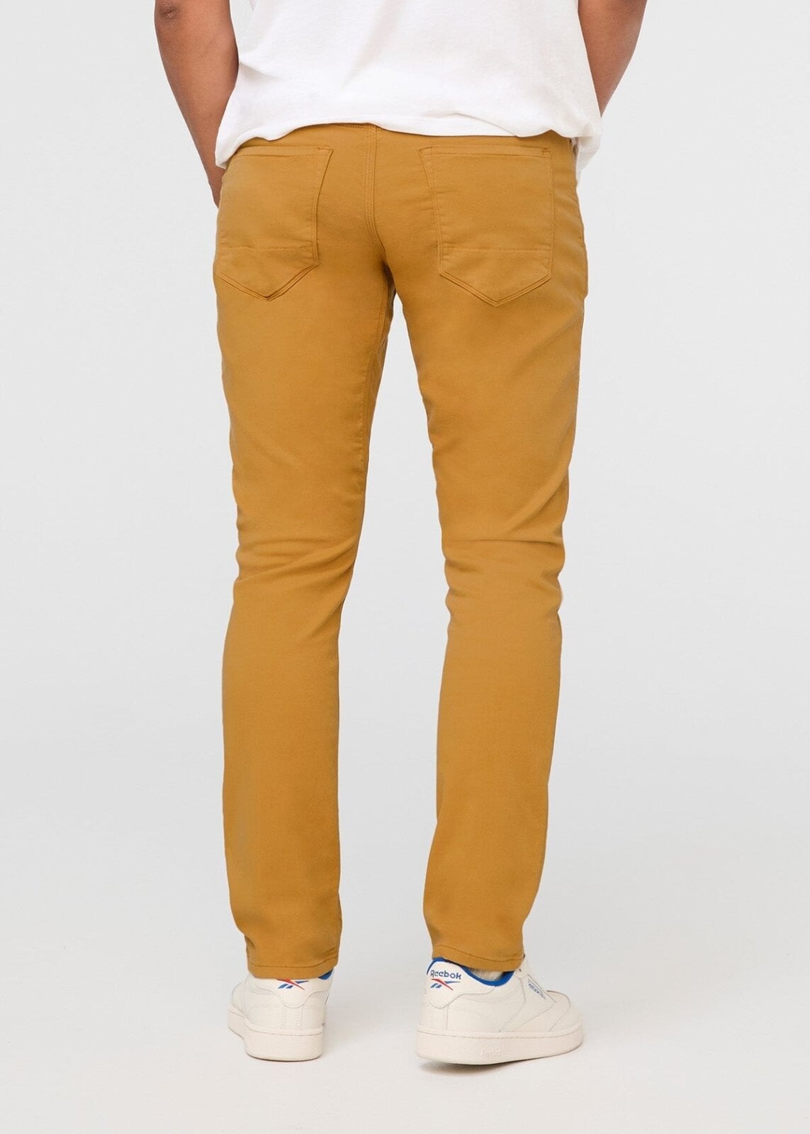 mens mustard relaxed fit dress sweatpant back