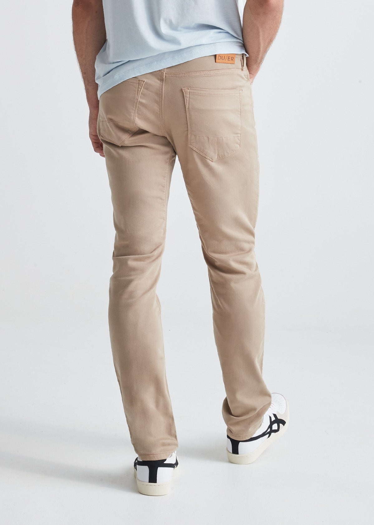 Women's Stretch Woven High-Rise Taper Pants - All In Motion™ Light Beige L