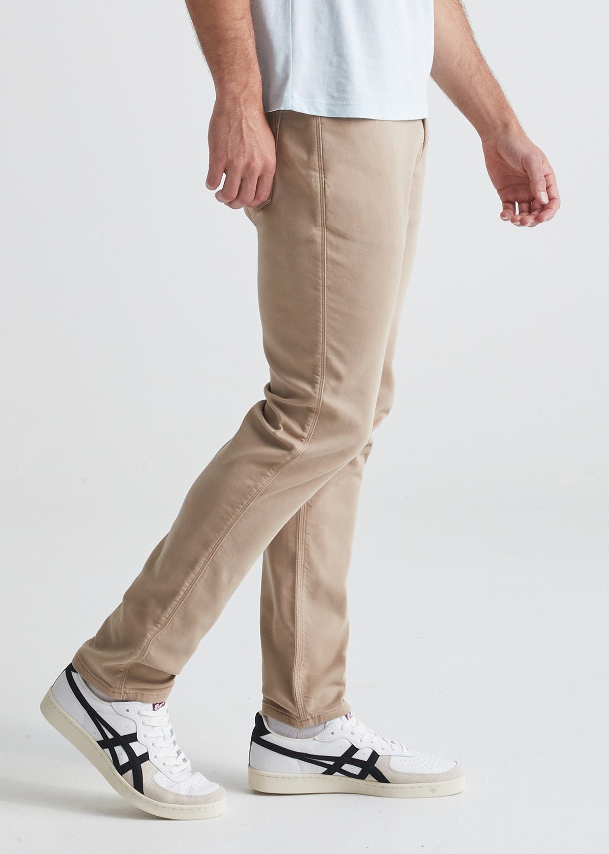 Men's Light Khaki Slim Fit Dress Sweatpant Side