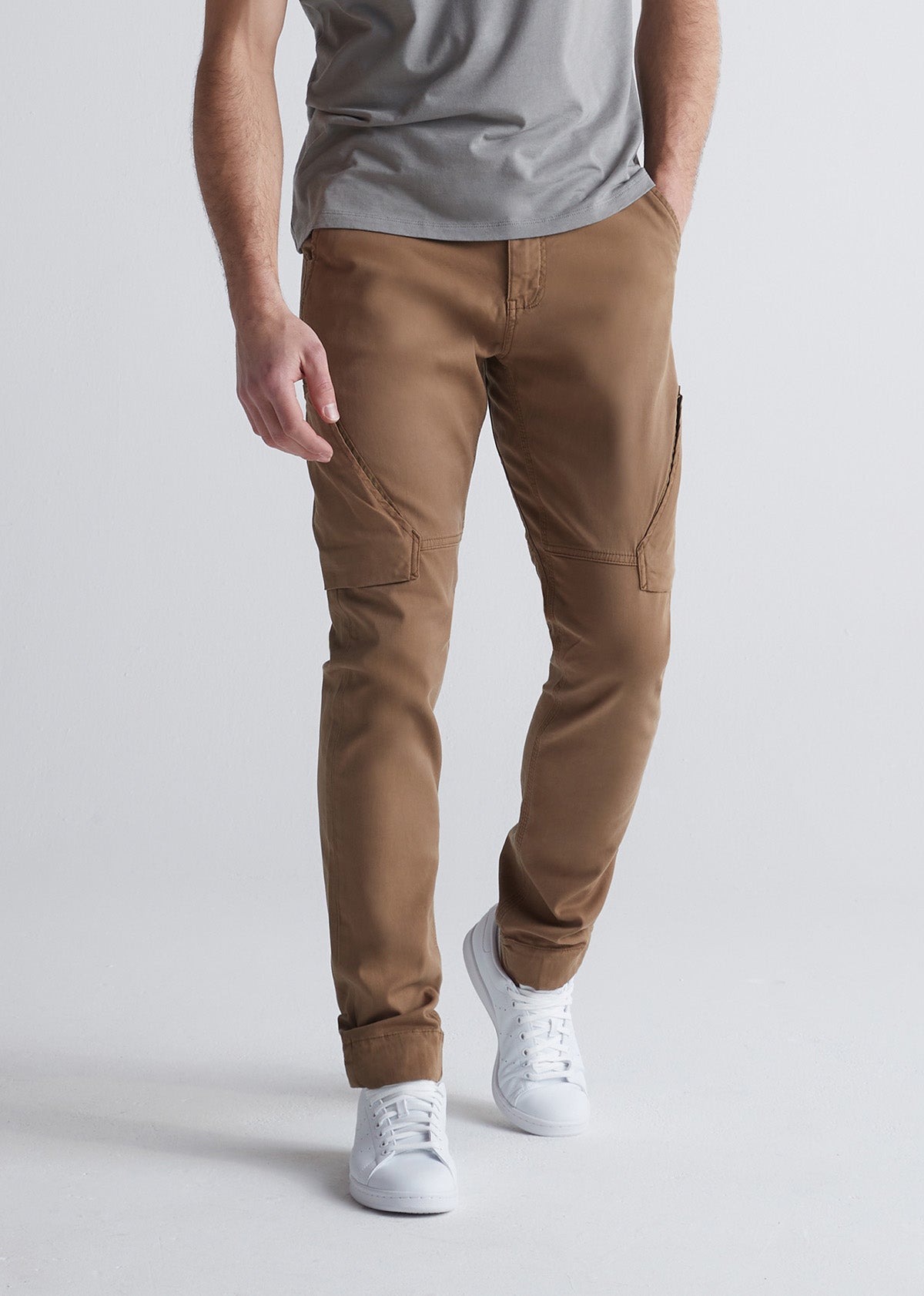 Mens Water Resistant Athletic Convertible Jogger Light brown front