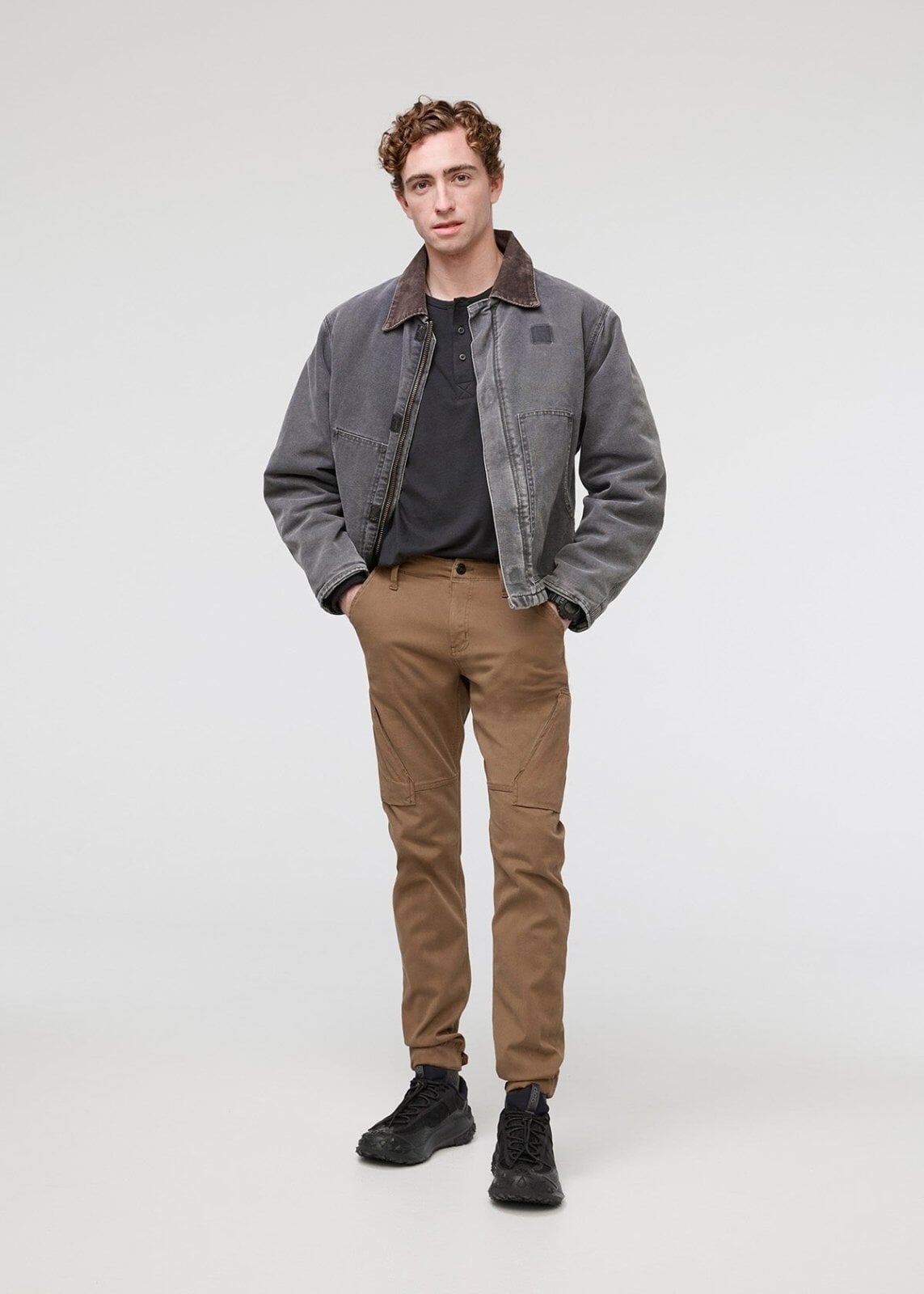 American Twill Back Terry Snap Front Jacket – Save Khaki United