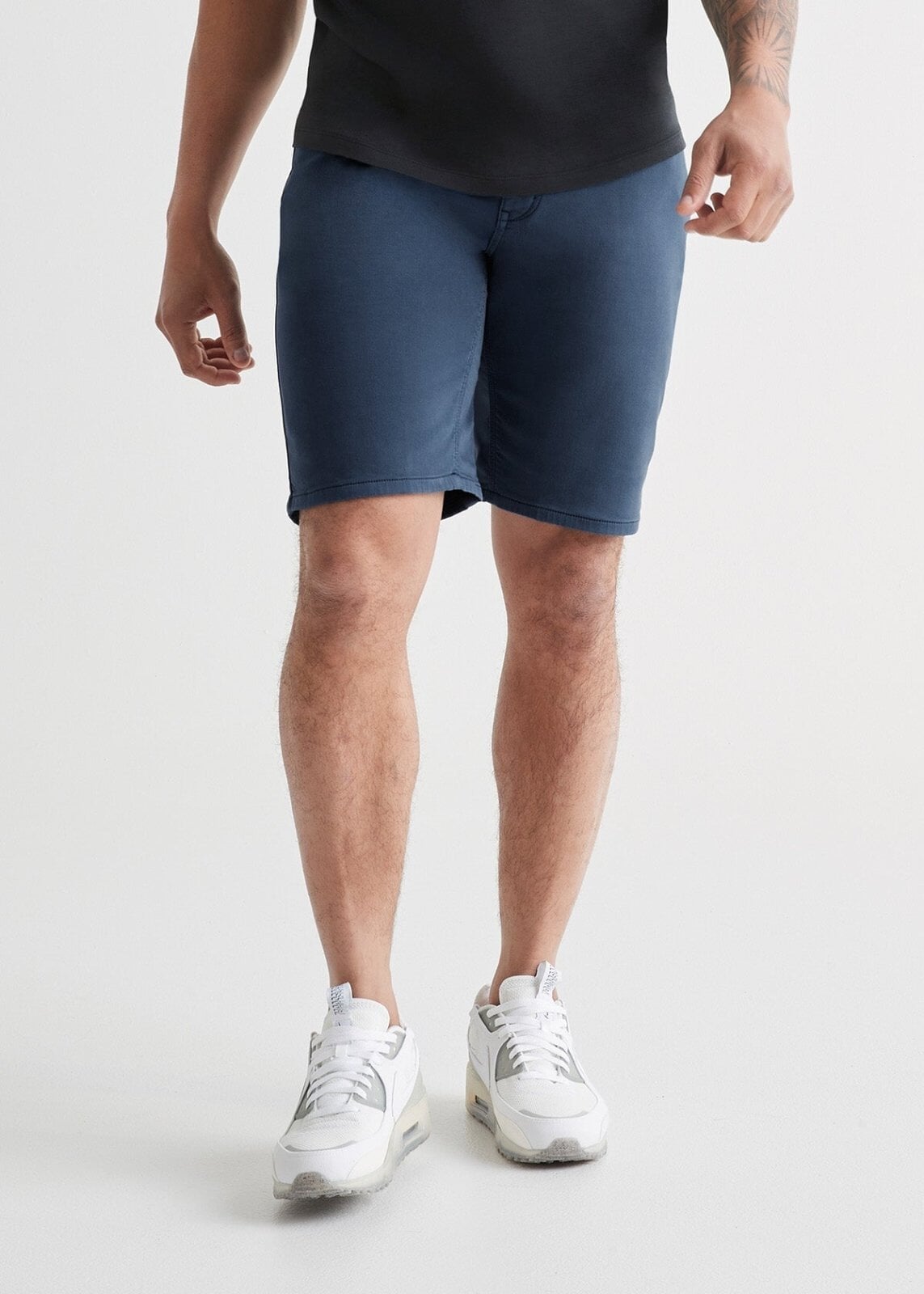 mens navy relaxed fit performance short front