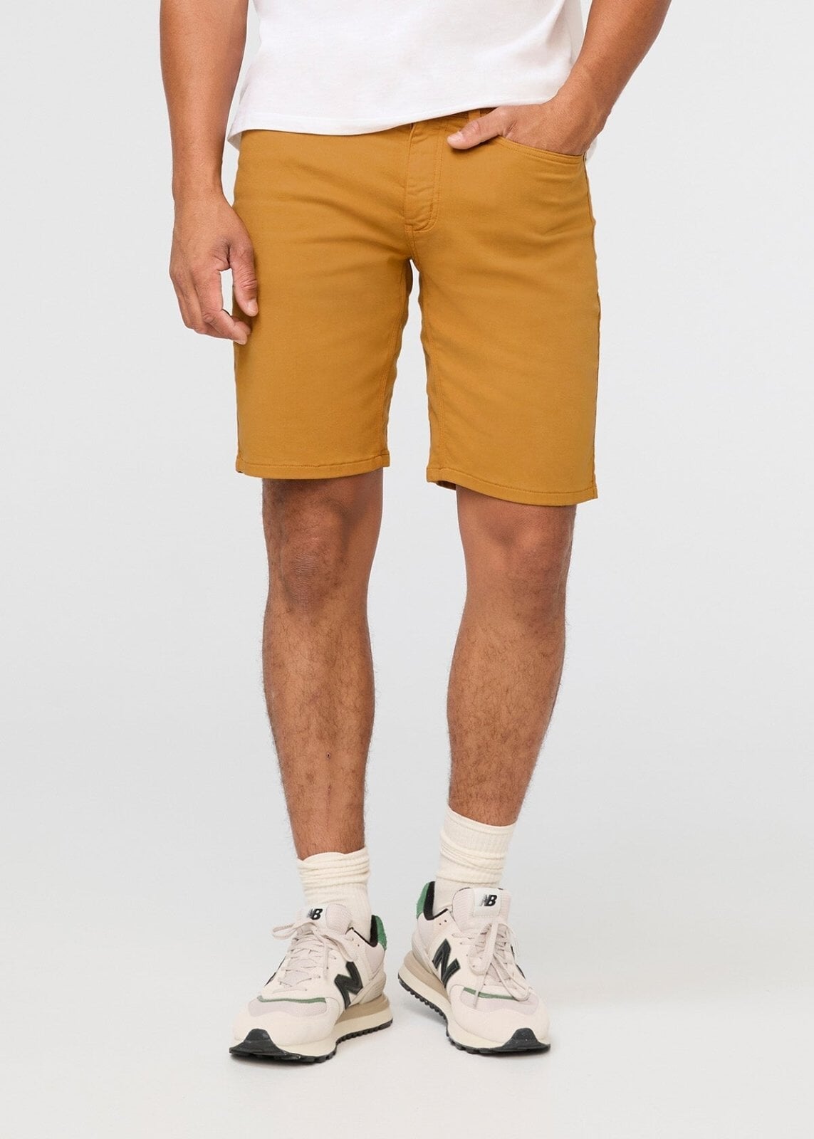 mens orange relaxed fit performance short front