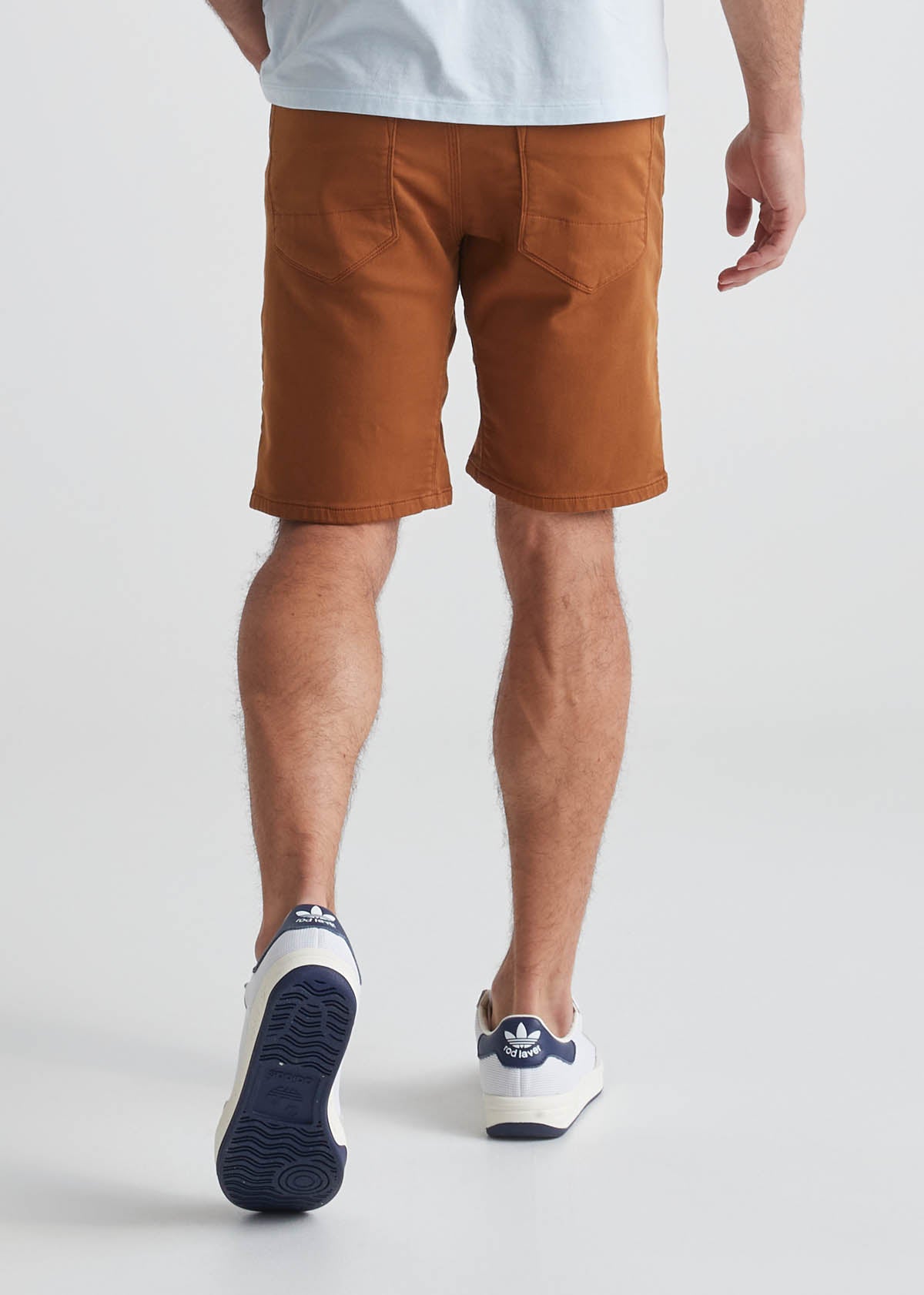 mens burnt orange slim fit performance short back