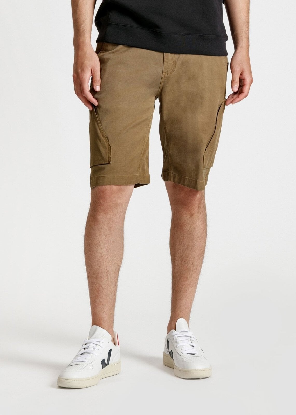 mens light brown athletic adventure pant front