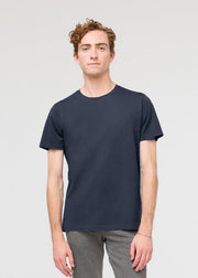 mens 100% pima cotton navy t-shirt front