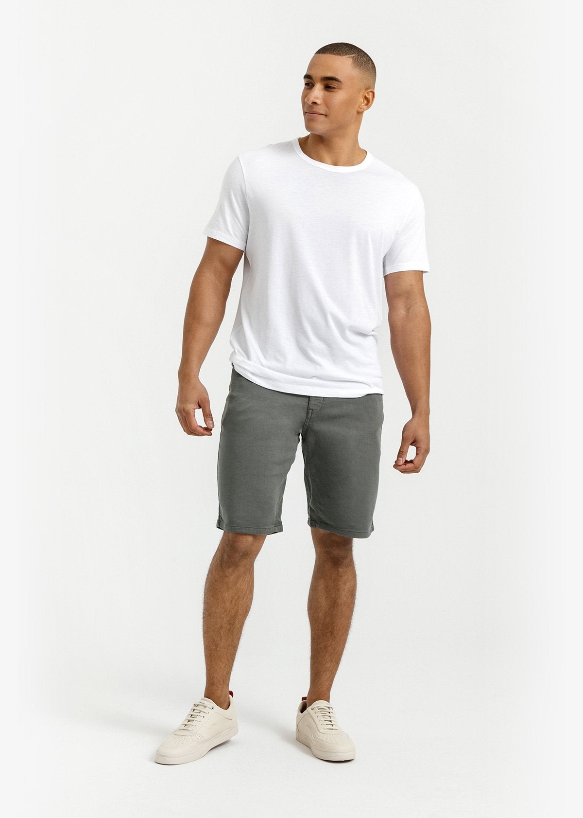 men's grey relaxed fit stretch short full body