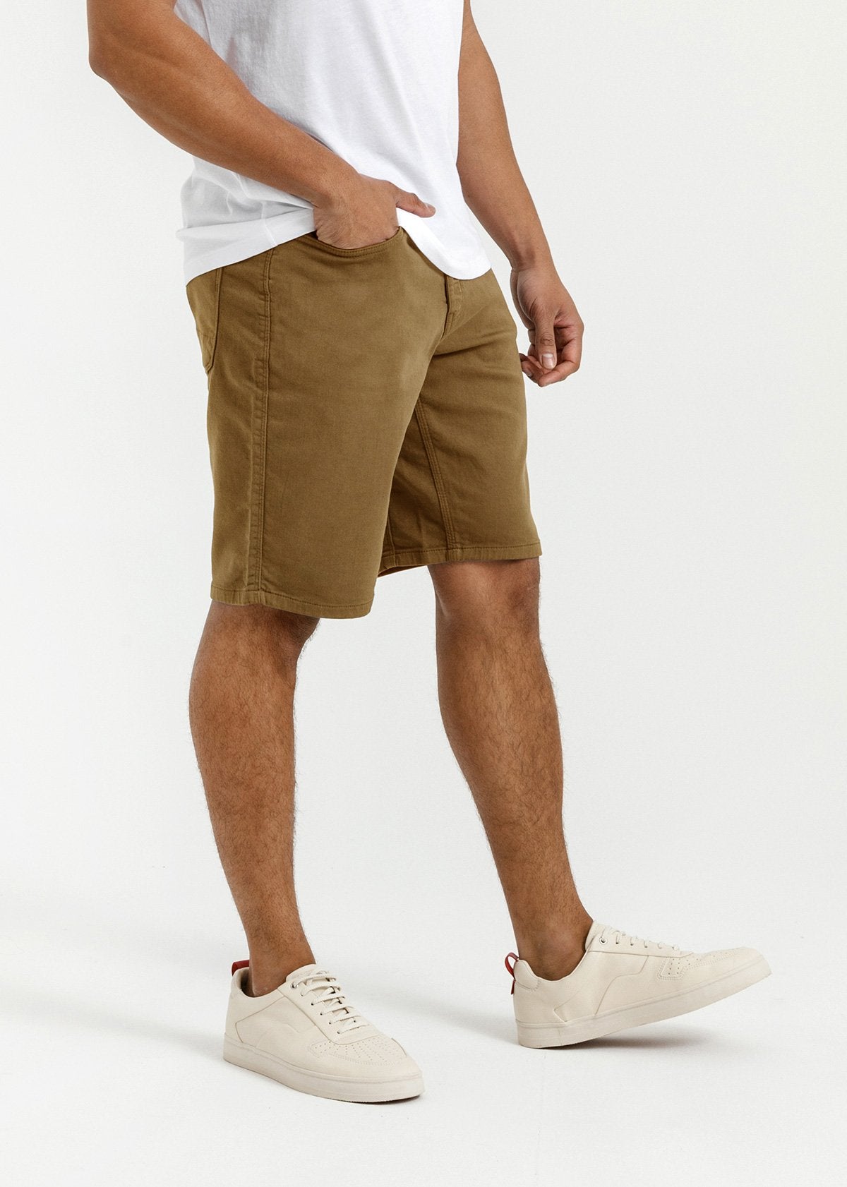 men's mustard relaxed fit performance short side