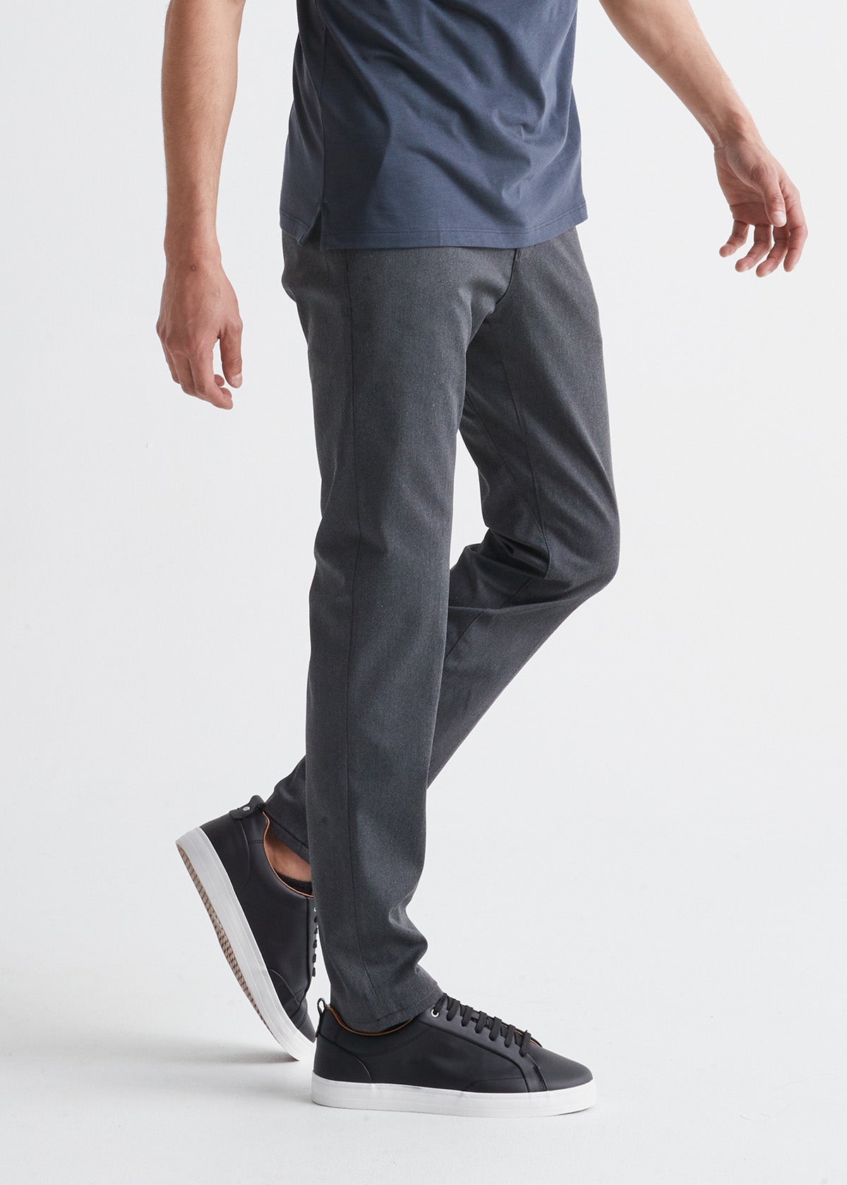 Relaxed Slim Stretch Pleated Tailored Pant - Light Grey, Suit Pants
