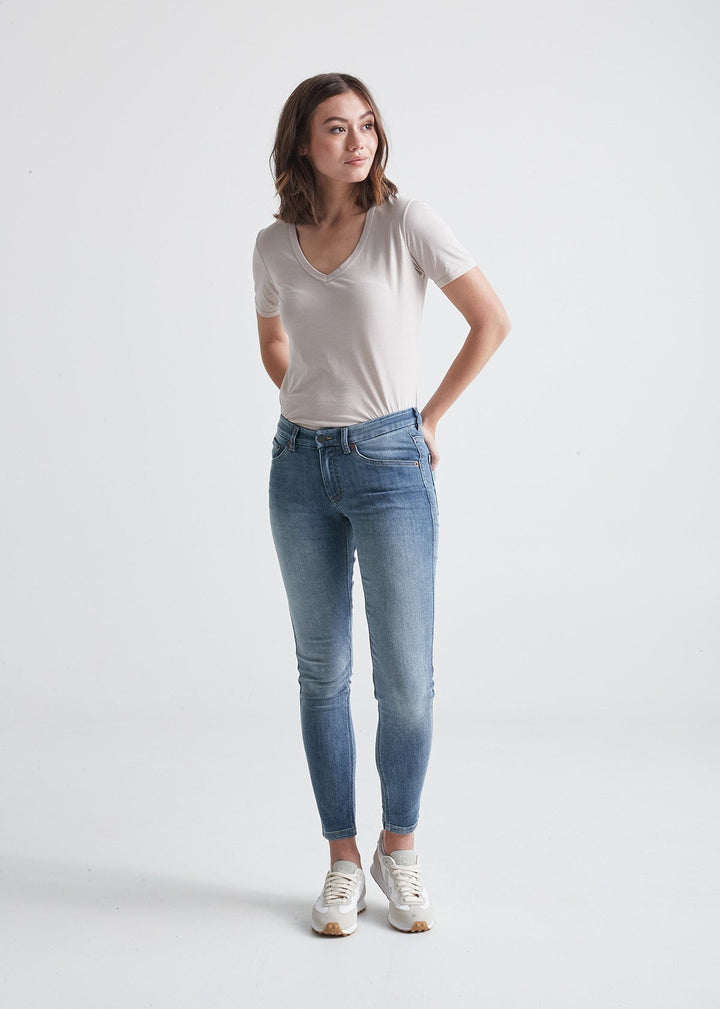 duer Performance Denim Mid Rise Skinny - Tidal