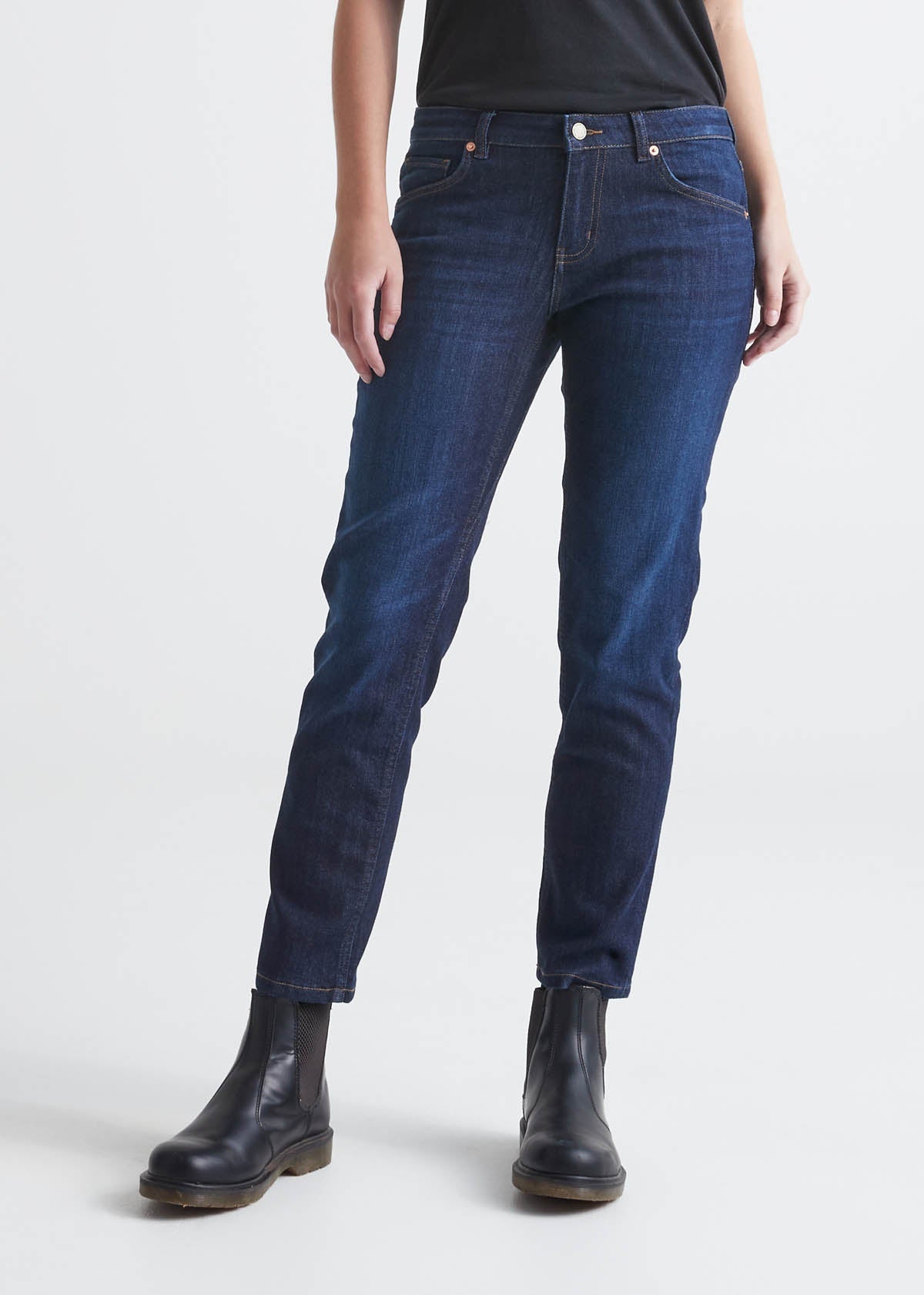 High Waist Relaxed Jeans - Huron Wash