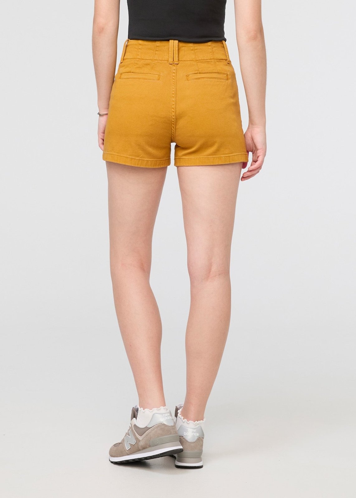 womens cider high rise a-line shorts back