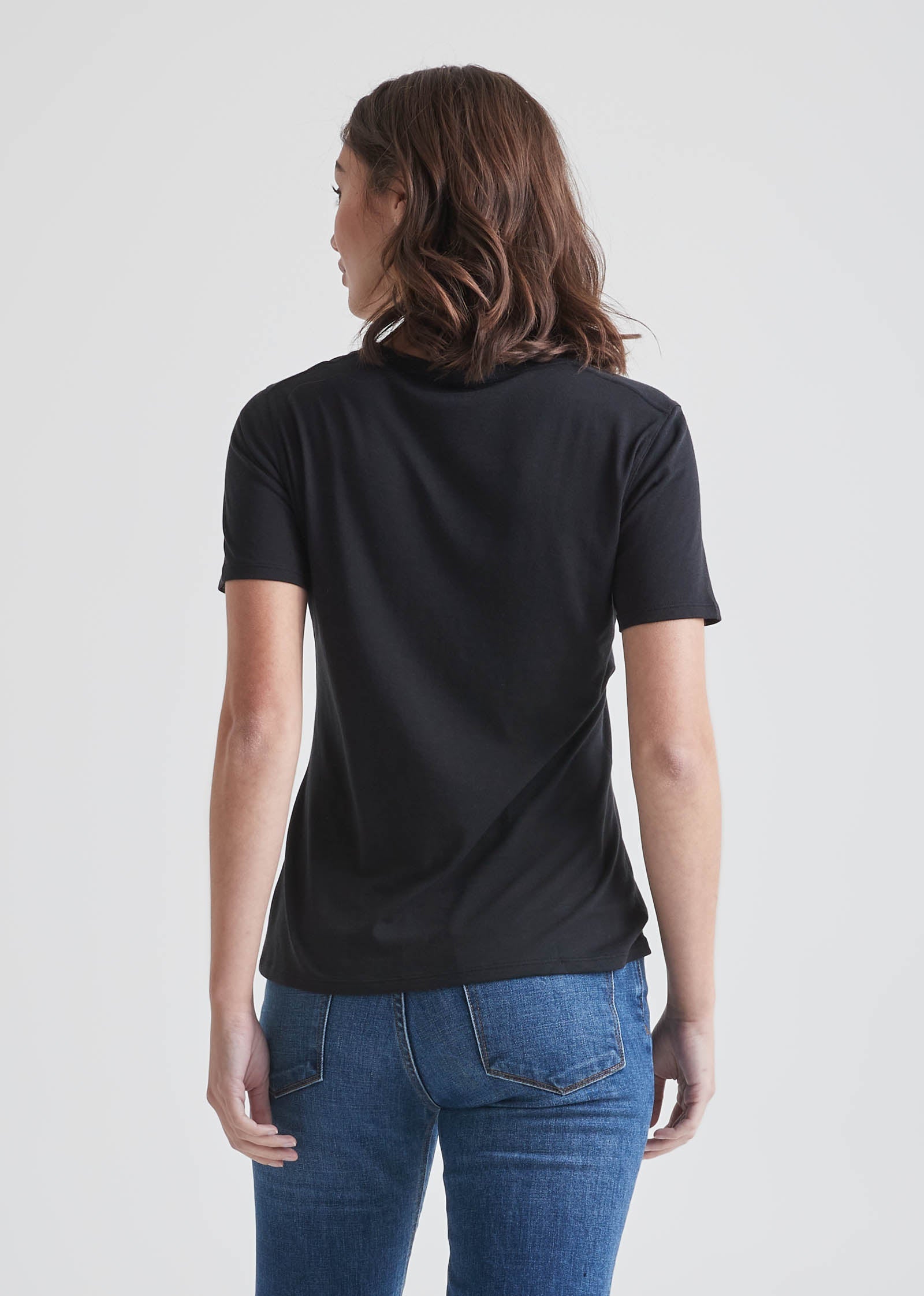 Black v neck shirt womens best sale