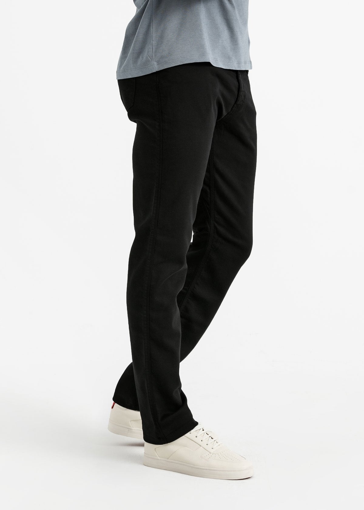 mens black relaxed fit dress sweatpant side
